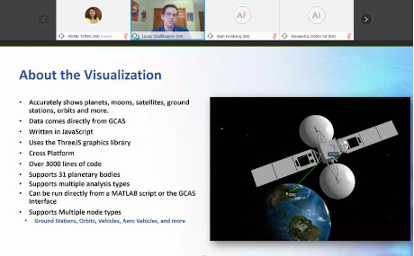 Photo of Lucas Shalkhauser giving his NASA presentation